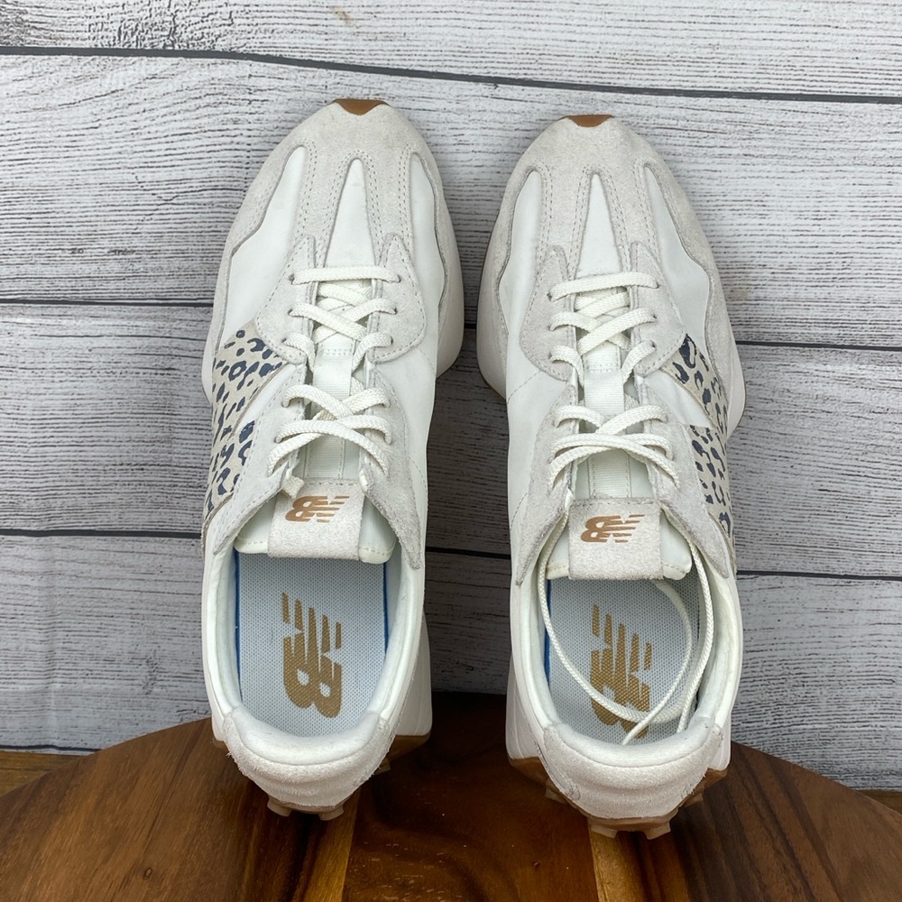 New Balance 327 Sea Salt Leopard Print Sneakers WS327PJ Women’s Shoe Size 11.5 - Picture 10 of 12